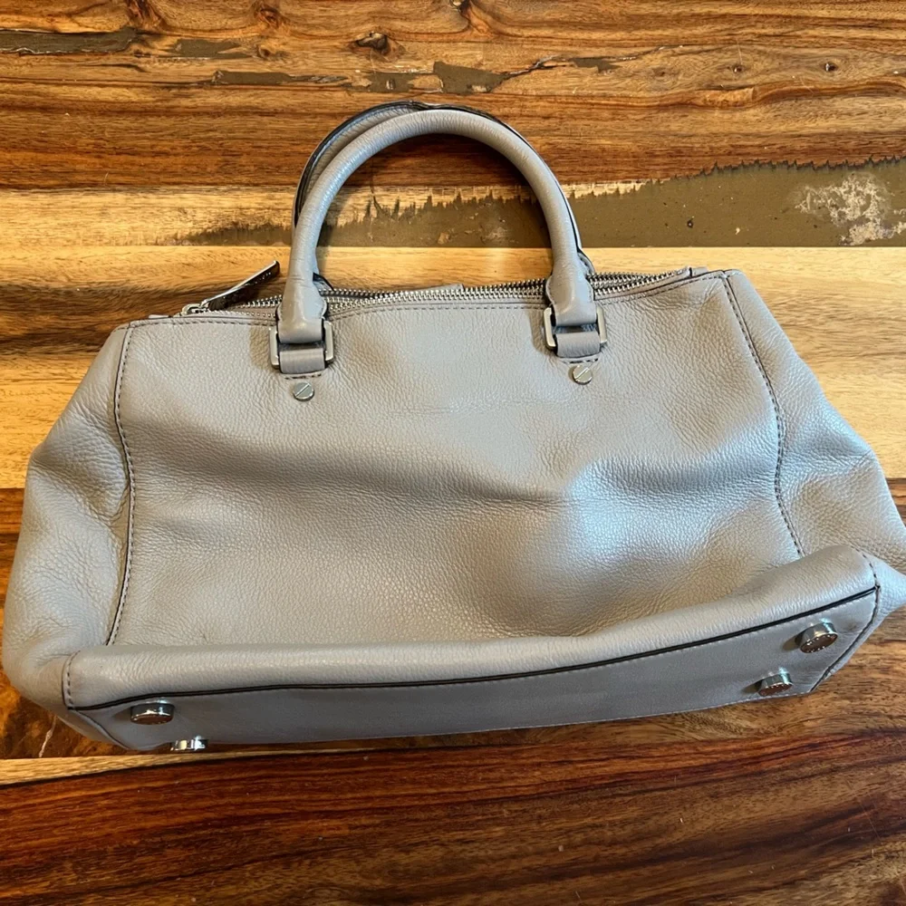 Michael Kors Grey handbag. 12 inches wide by 9 inches tall. - Picture 4 of 7